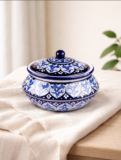 Blue Pottery Handi